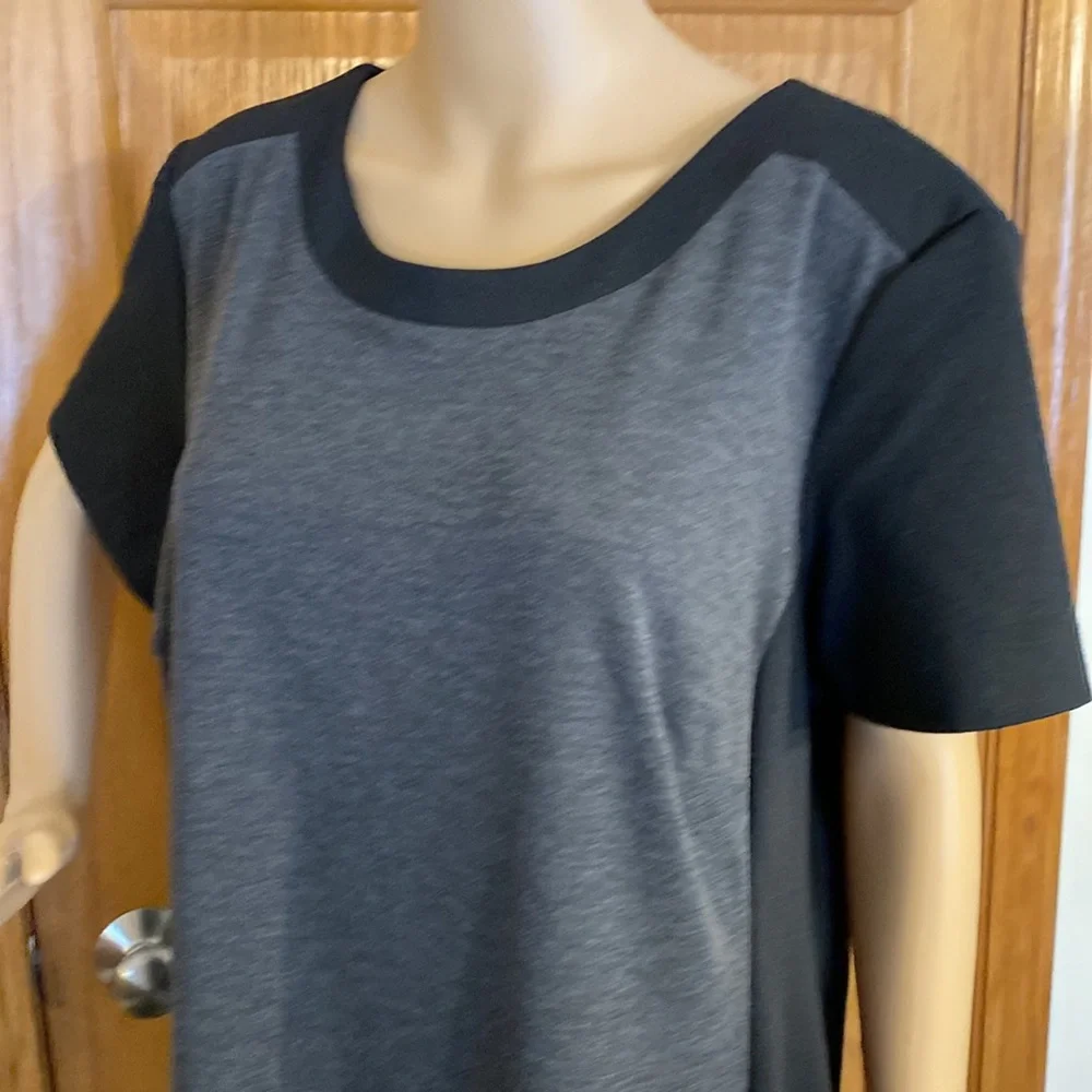 George 3X black and heather gray dress with back kick and long zipper in…